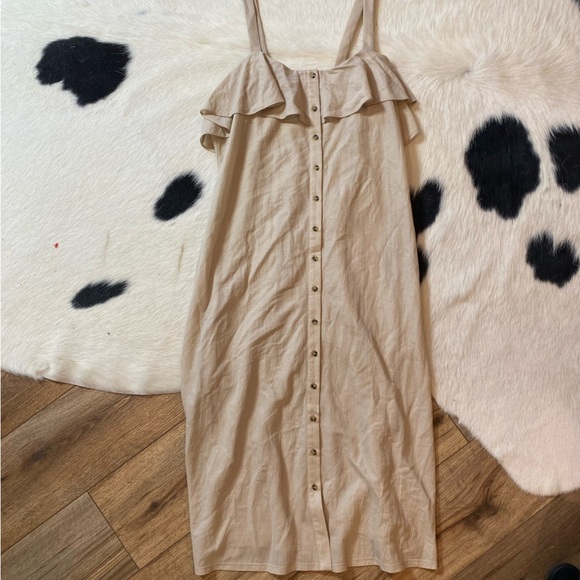 Gianni Bini light tan maxi dress, rayon blend - Picture 1 of 8